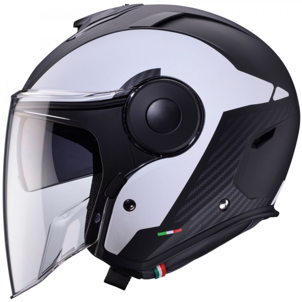 Caberg Helm | Soho | Milano | matt-schwarz/weiß
