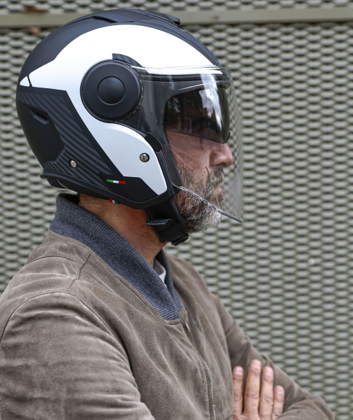 Caberg Helm | Soho | Milano | matt-schwarz/weiß