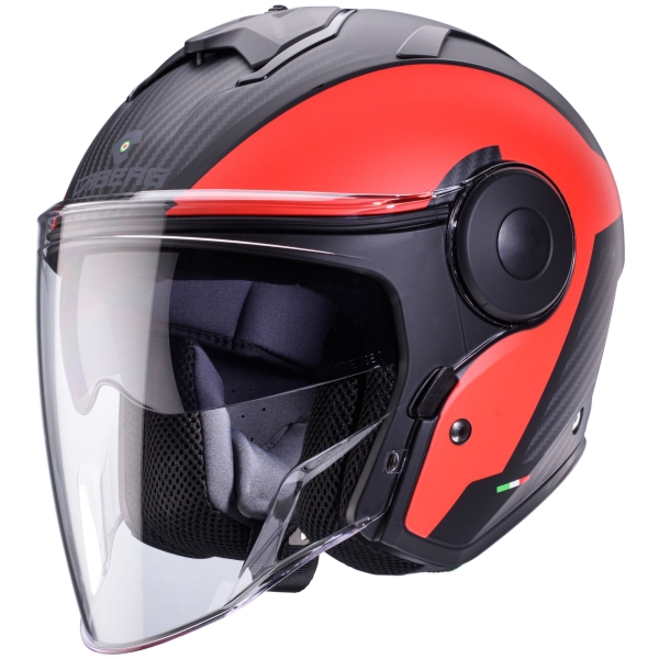 Caberg Helm | Soho | Milano | schwarz/rot