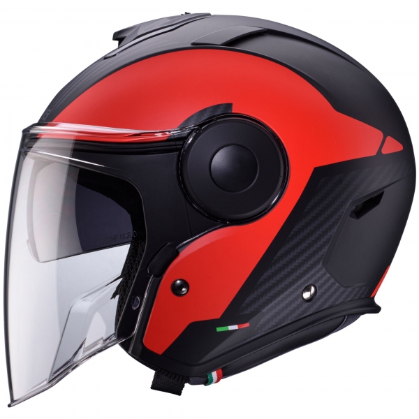 Caberg Helm | Soho | Milano | schwarz/rot