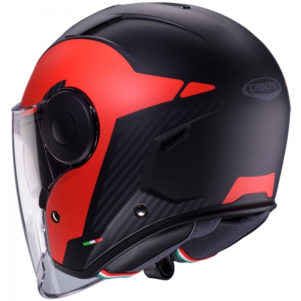 Caberg Helm | Soho | Milano | schwarz/rot