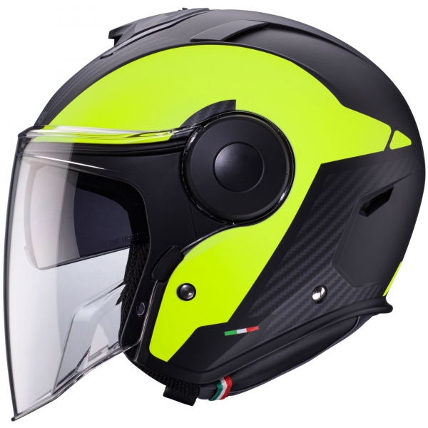Caberg Helm | Soho | Milano | matt-schwarz/fluo-gelb