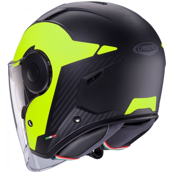 Caberg Helm | Soho | Milano | matt-schwarz/fluo-gelb