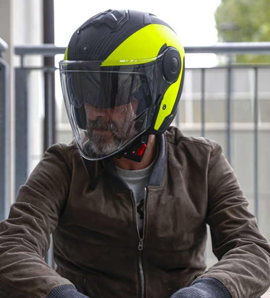 Caberg Helm | Soho | Milano | matt-schwarz/fluo-gelb