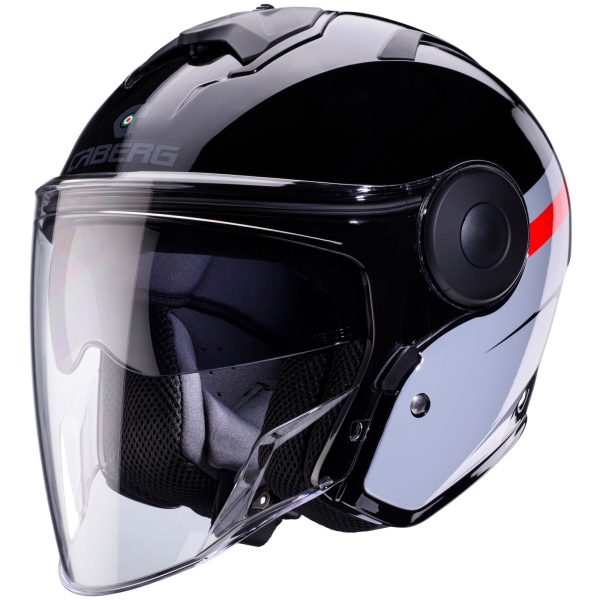 Caberg Helm | Soho | Zephir | schwarz/grau-rot