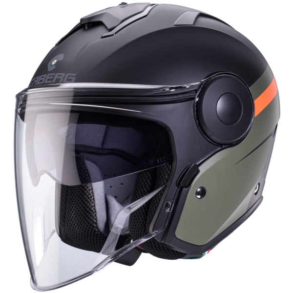 Caberg Helm | Soho | Zephir | matt-schwarz/grün-orange