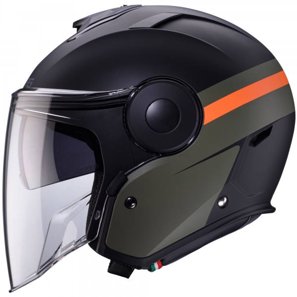 Caberg Helm Soho Zephir matt-schwarz/grün-orange