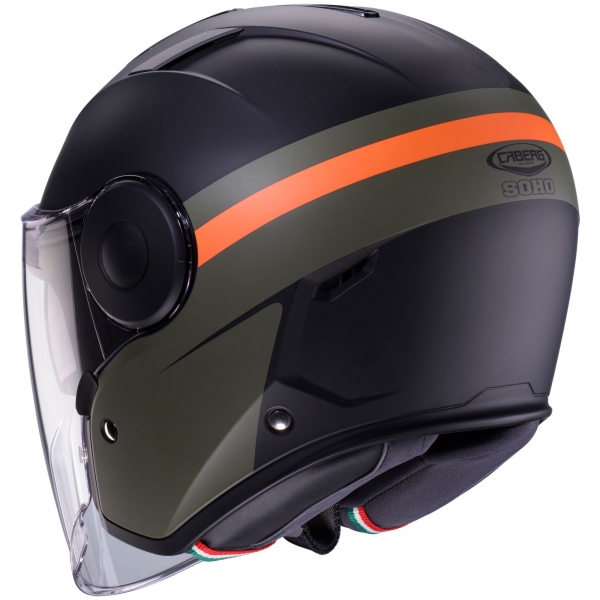 Caberg Helm Soho Zephir matt-schwarz/grün-orange