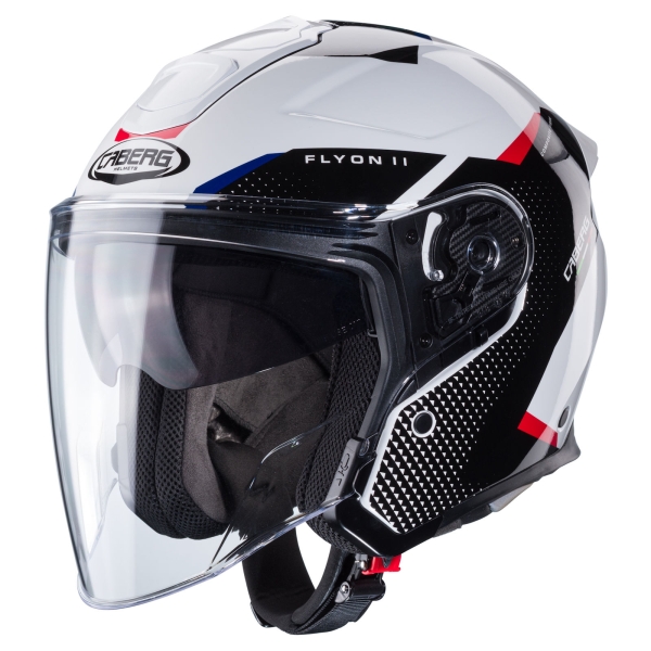 Caberg Helm | Flyon II | Boss | weiß/schwarz-rot-blau