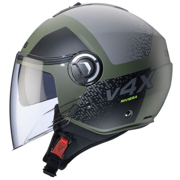 Caberg Helm | Riviera V4 X | Alpha | matt-grün/schwarz-grau