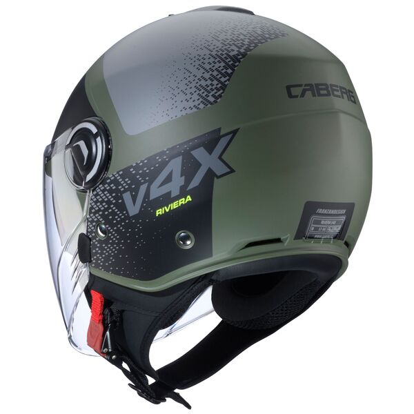 Caberg Helm | Riviera V4 X | Alpha | matt-grün/schwarz-grau