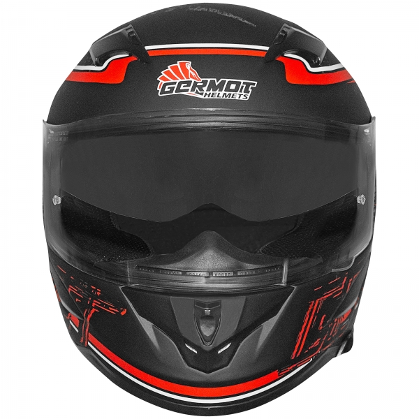 Germot Helm GM 306 matt-schwarz/rot