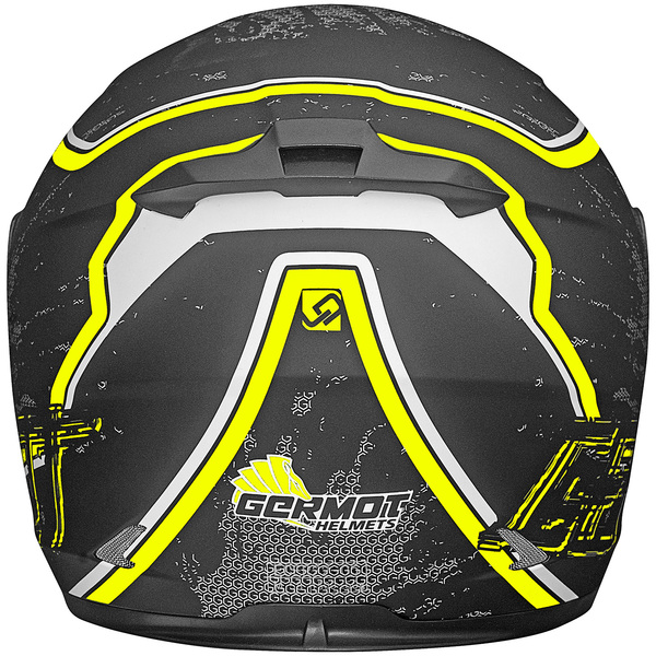 Germot Helm GM 306 matt-schwarz/fluo-gelb