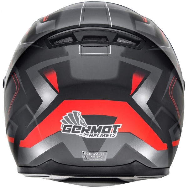 Germot Helm GM 320 matt-schwarz/rot