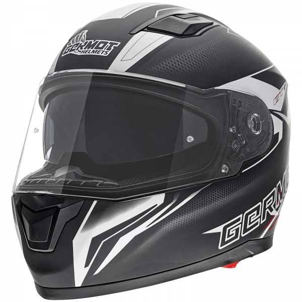 Germot Helm | GM 330 | matt-schwarz/weiß