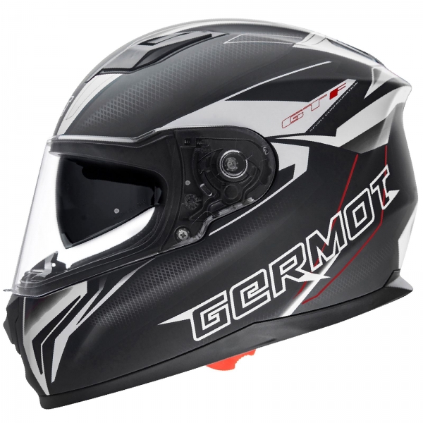 Germot Helm GM 330 matt-schwarz/weiß
