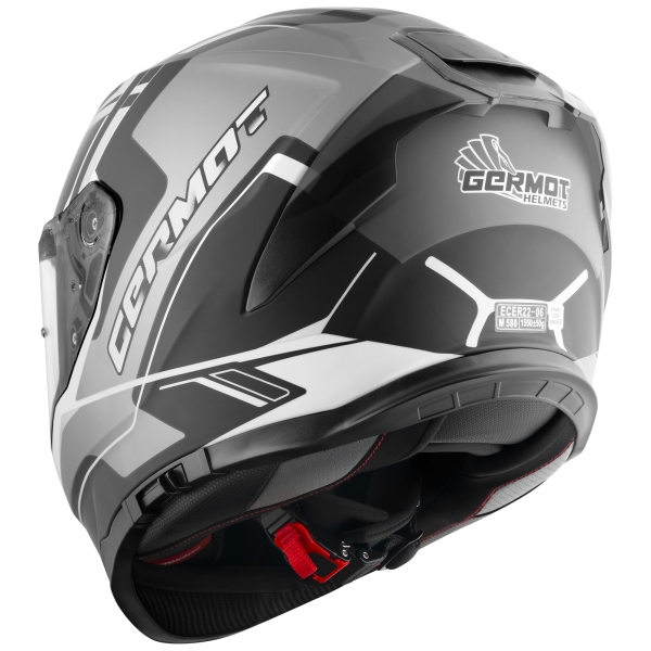 Germot Helm | GM 350 | matt-schwarz/grau-weiß