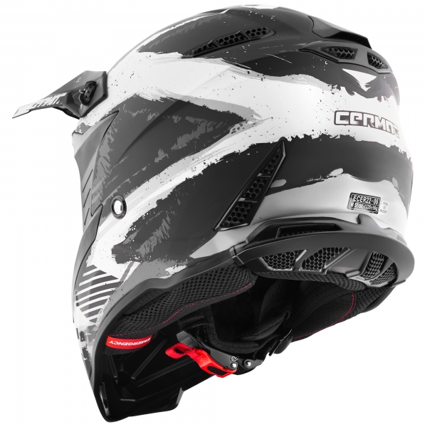 Germot Helm | GM 540 | matt-schwarz/weiß-grau