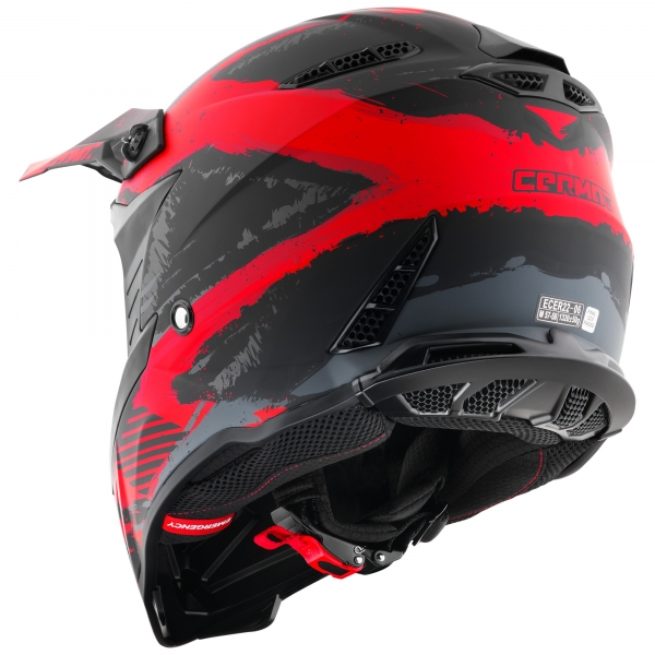 Germot Helm GM 540 matt-schwarz/rot
