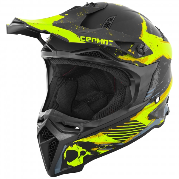 Germot Helm | GM 540 | matt-schwarz/fluo-gelb