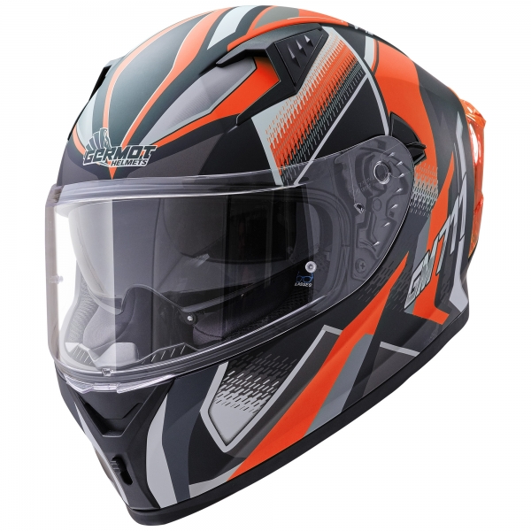 Germot Helm | GM 711 | matt-schwarz/orange