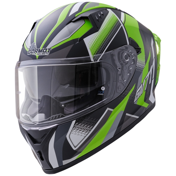 Germot Helm | GM 711 | matt-schwarz/grün