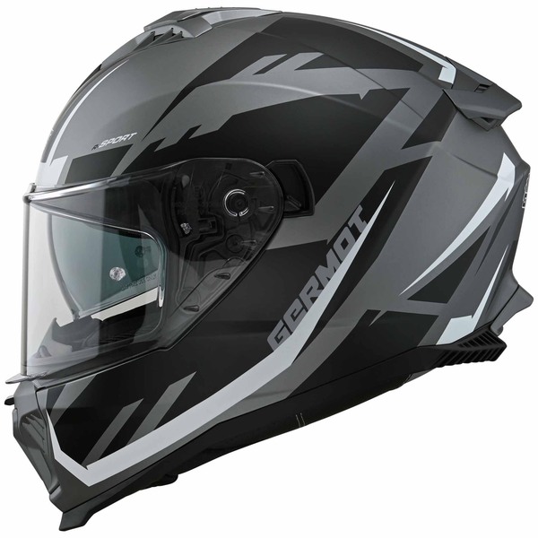 Germot Helm | GM 811 | matt-schwarz/silber-weiß