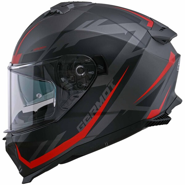 Germot Helm | GM 811 | matt-schwarz/gun-rot