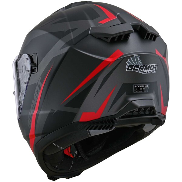 Germot Helm | GM 811 | matt-schwarz/gun-rot