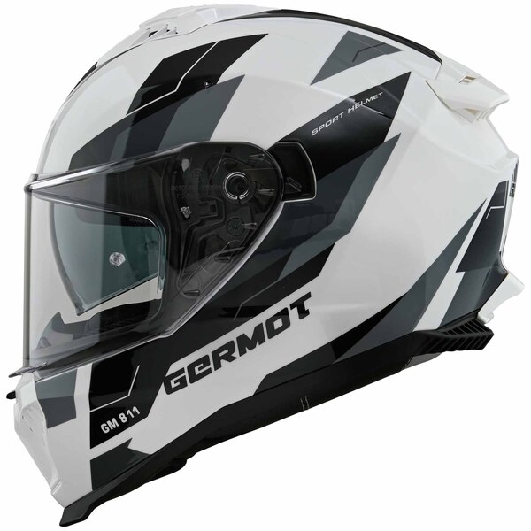 Germot Helm | GM 811 | weiß/schwarz-anthrazit