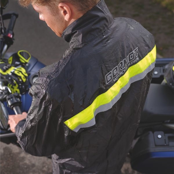 Germot Regenjacke/hose Set Scoot schwarz/gelb im Beutel