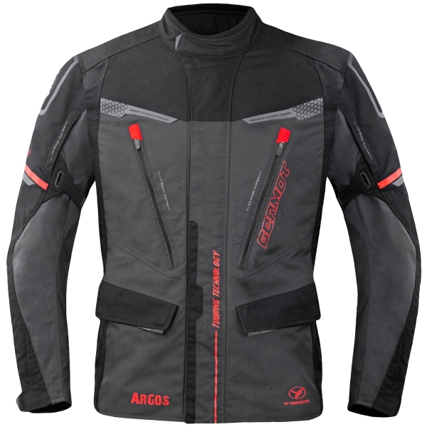 Germot Jacke Argos schwarz/anthrazit-rot