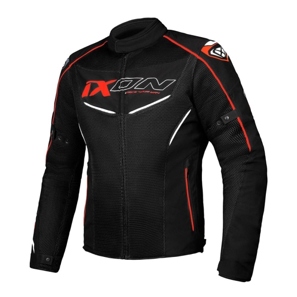Ixon Textiljacke Flicker Herren, schwarz/weiß/rot - Größe S