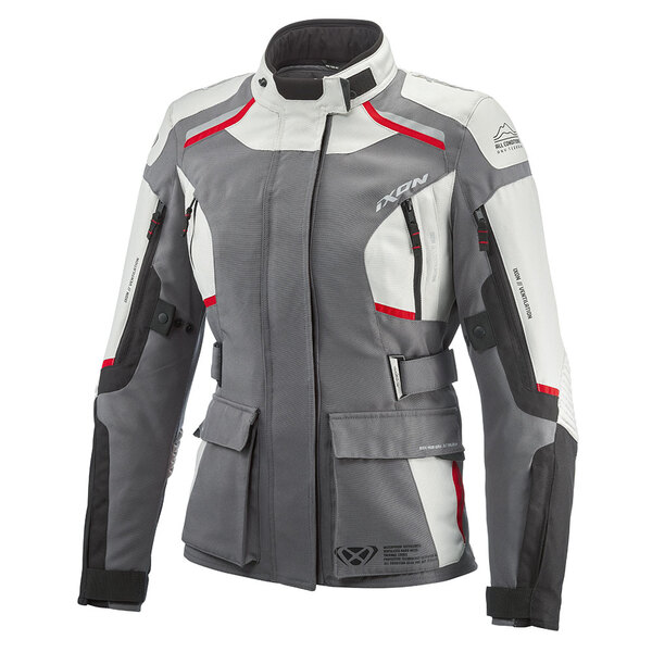 Ixon | Textiljacke | Midgard | Damen | grau/schwarz/rot