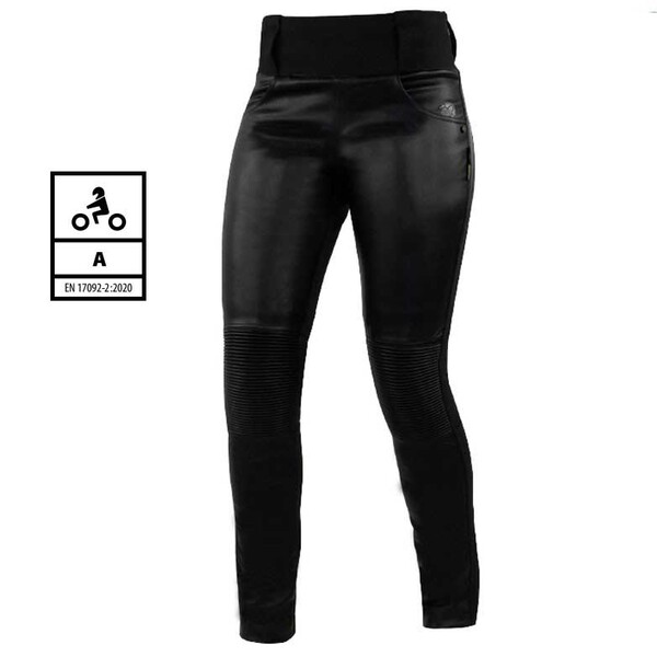 Trilobite Leder Leggings CE A Damen schwarz - L32