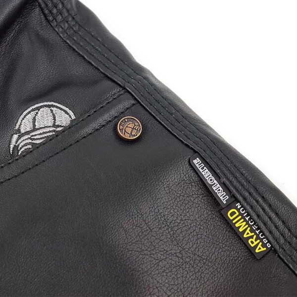Trilobite Leder Leggings CE A Damen schwarz - L32