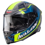 Caberg Helm | Avalon X | Optic | matt-grau/blau-fluo-gelb